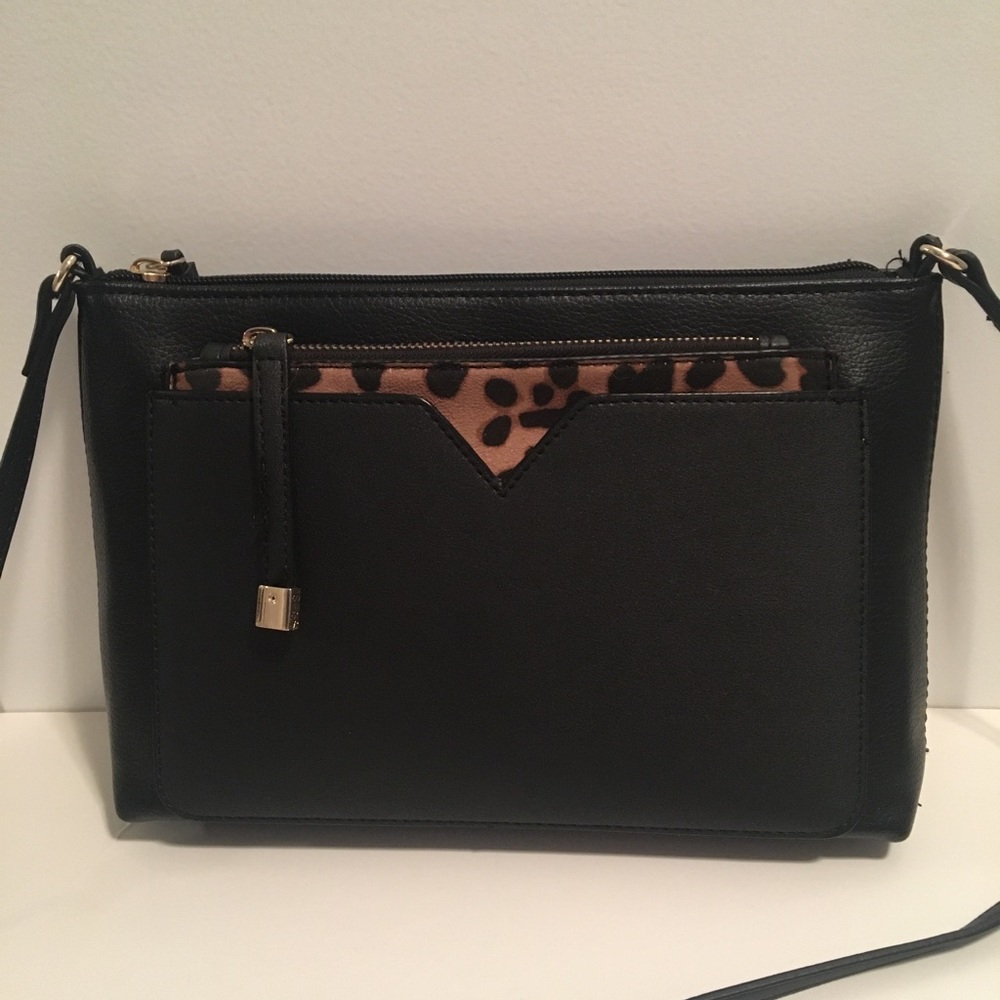 Apt 9 Black and Cheetah Crossbody